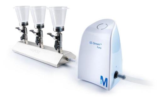 Соединение насоса Ez-Stream с фильтрующей трехместной системой Microfil®