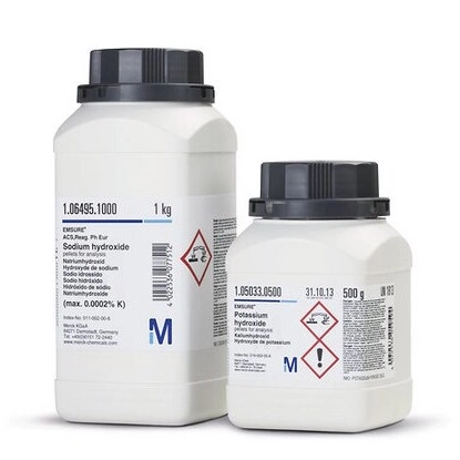 Натрия гидроксид гранулированный для анализа (max. 0.02% K) EMSURE® ACS,Reag. Ph Eur, 5 кг 1064695000