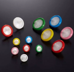 Шприцевые фильтры PTFE, белые, 0.45 мкм, 13 мм, стерильные, упак.100/800 PTF405013