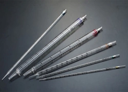 Серологические пипетки, 100 мл, градуировка 1 мл, розовые, нестерильные, групповая упаковка, упак. 10/60 шт. GSP011100