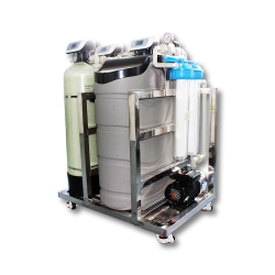 Prefiltration station with sediment, AC canisters, softner, 20” filters and booster pump, 3/4 inch LABKT100P